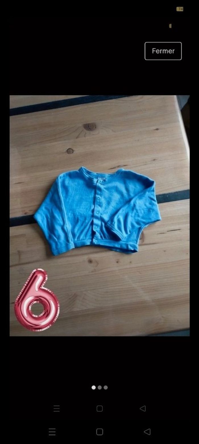 Cardigan Petit Bateau bébé fille 6 mois