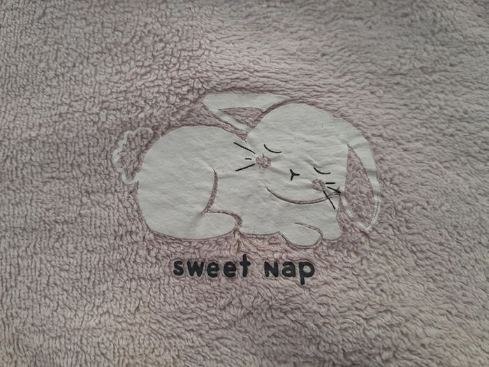 pyjama dors bien velours rose pale dessin lapin 9 mois - photo numéro 5