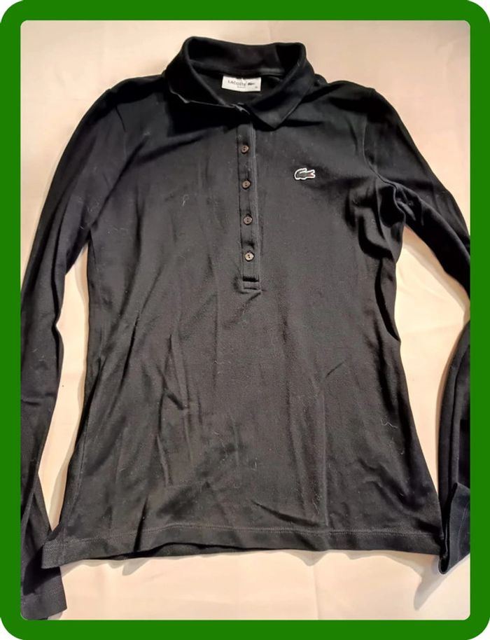 Polo femme Lacoste manches longues T36