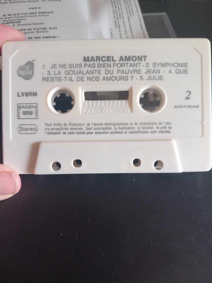 Cassette audio de Marcel Amont, Y a d'la joie - photo numéro 7