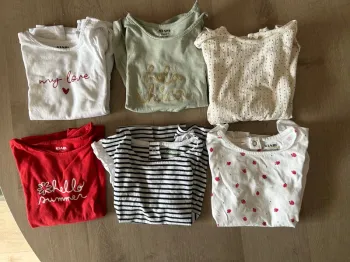 Lot de 6 tshirts manches courtes 24 mois