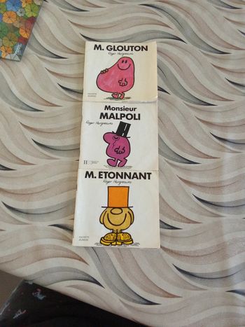 Lot de livres, Monsieur Malpoli, Monsieur Etonnant, Monsieur Glouton