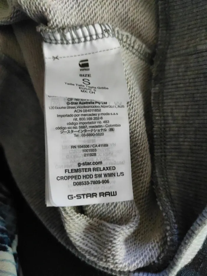 💐Sweat court a capuche- G-Star RAW- taille S - Très bon état💐 - photo numéro 4