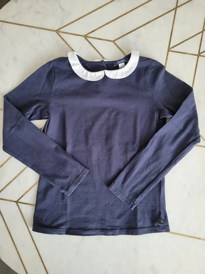 Tee-shirt marine Okaïdi 8 ans - photo numéro 2