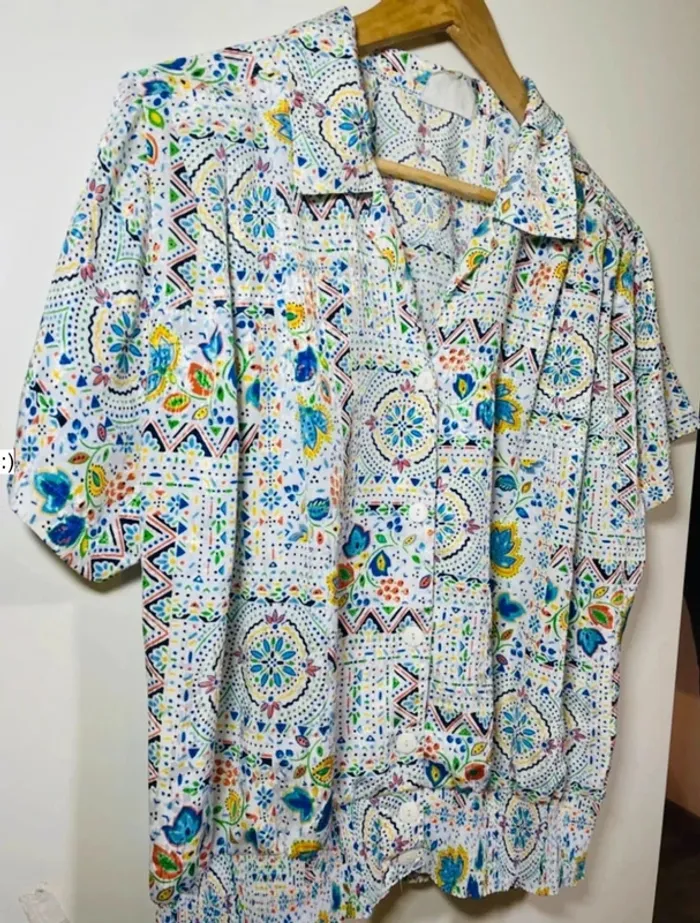 Blouse légère vintage femme taille 46