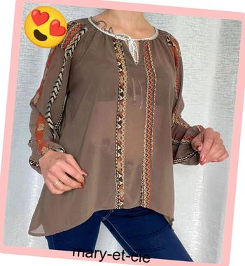 SOLDÉ - Blouse manches longues taille 2 - Cherry