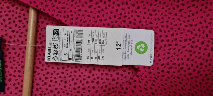 Top voile rose imprimé neuf - 38/40 - Kiabi - photo numéro 6