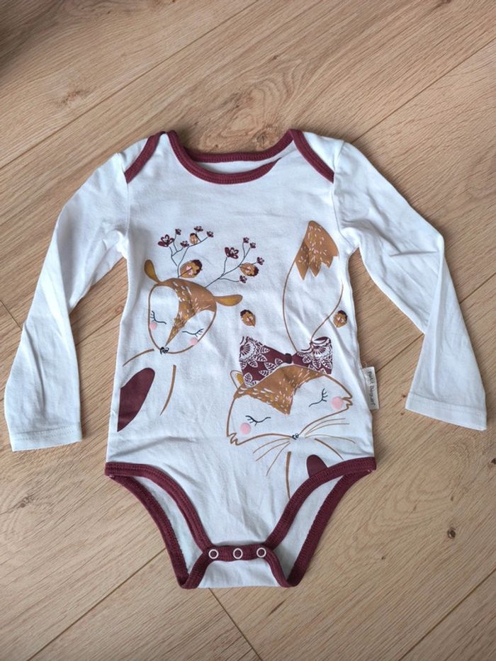 Lot de 2 bodies fille thème Renard Petit Béguin - Taille 24 mois 92cm - photo numéro 2