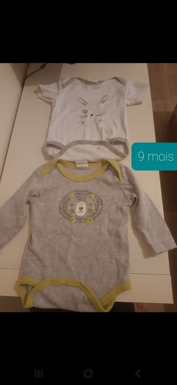 Lot bodies 9 mois