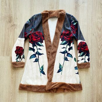 Vintage Sukajan Jacket Veste florale Ukiyo-e Japan Inspire Femme Exclusive bon état (Taille S)