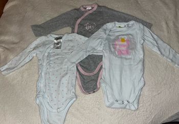 Lot de 3 body manches longues