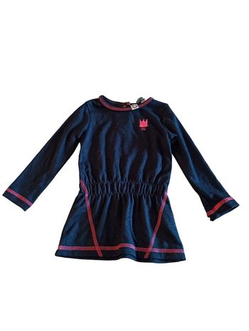 Robe bleu marine pailleté 3/6 mois