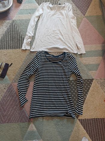 Lot t shirt manches longues femme taille M