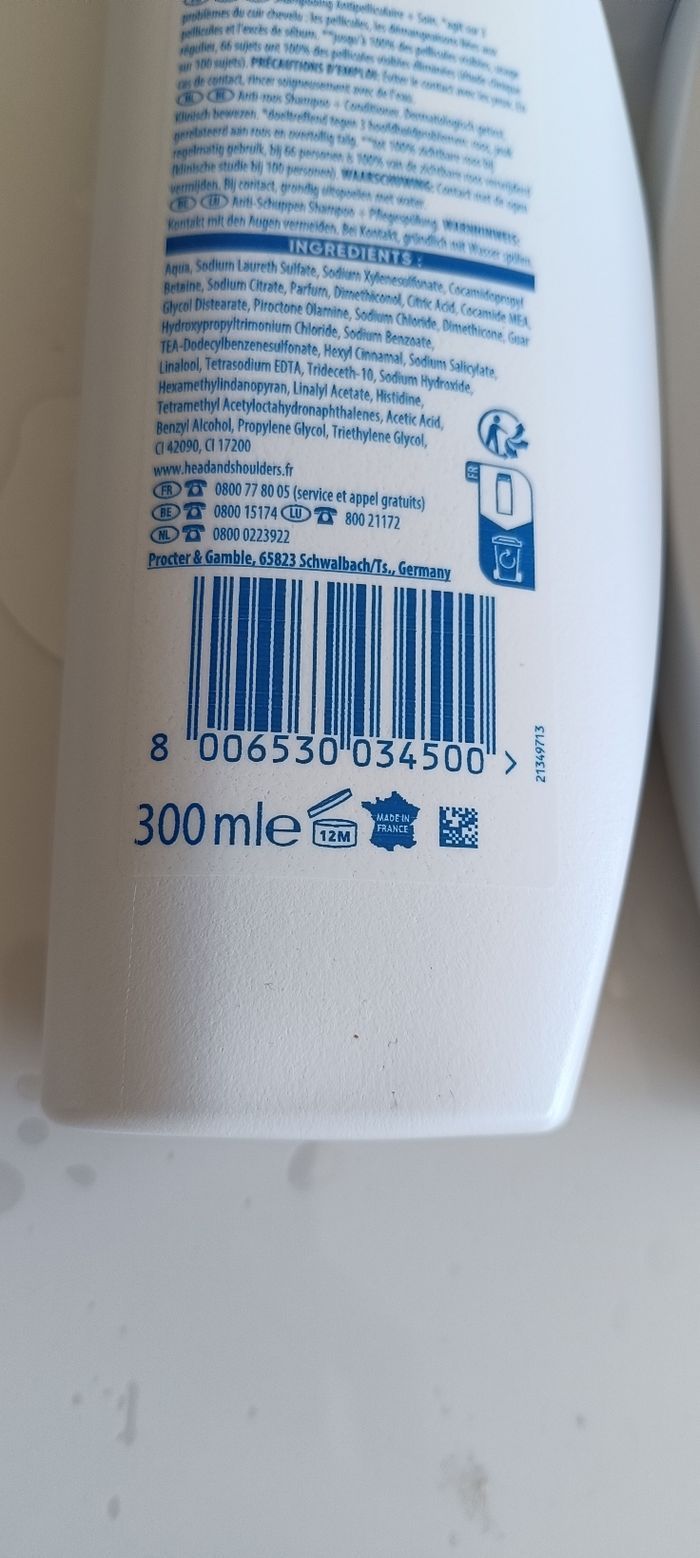 shampooing head shoulders 2 en 1 lot de 8 neufs - photo numéro 2