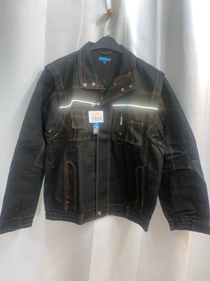 Veste manches amovibles de travail noire taille 52-54 Tecnic Pro Novipro neuve - n18h - photo numéro 6