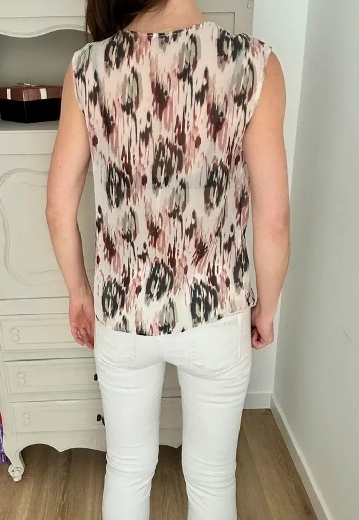 Ravissant chemisier, blouse fluide coloré IKKS taille 36 , S , 1 - photo numéro 3