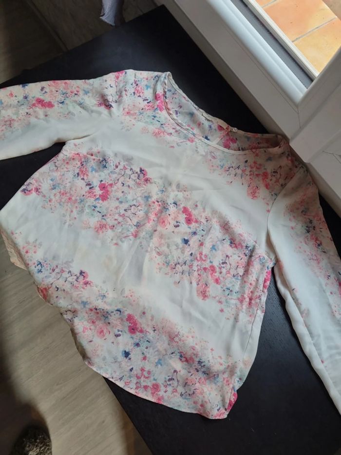 Blouse bershka taille S 33 dos ouvert