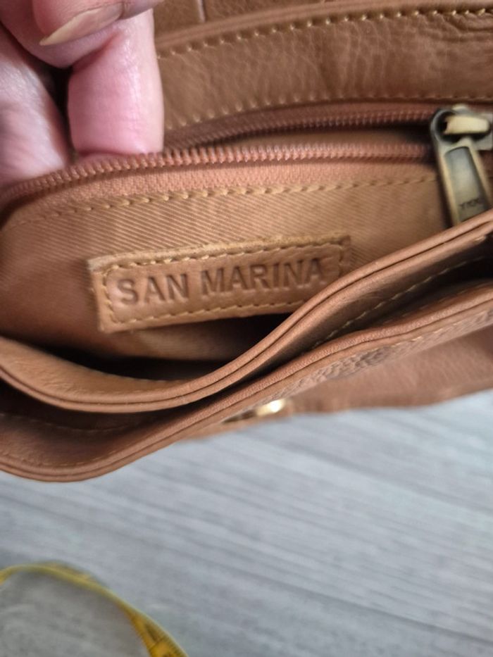 Sac bandoulière en cuir San Marina - photo numéro 2