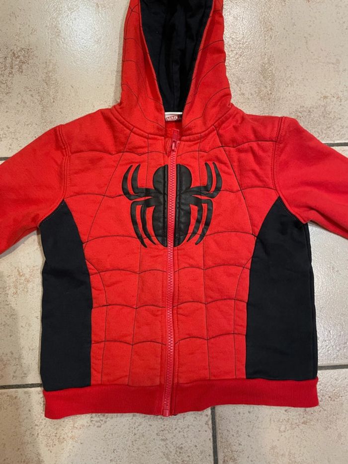 Sweat zippé Spiderman 5-6ans - photo numéro 3