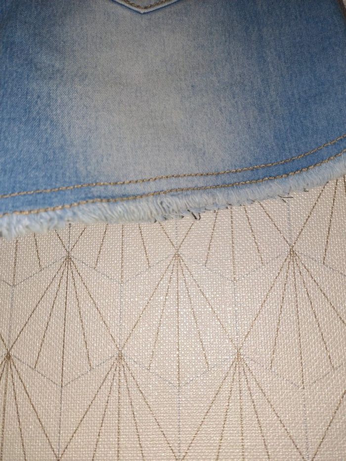 T-shirt fille bleu clair délavé tbe 14 ans - photo numéro 5