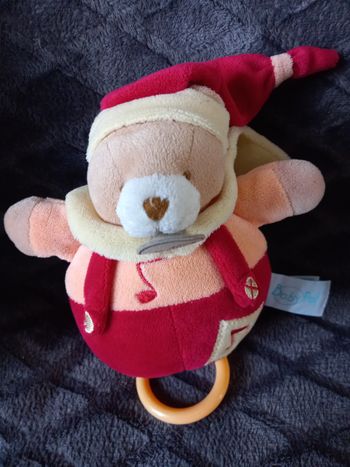 Doudou peluche ours musical les mem pacap- Baby Nat