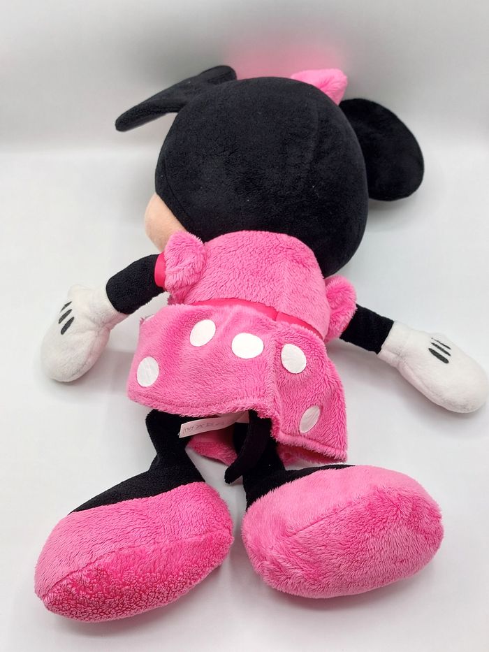 Grande peluche souris Minnie 55 cm Disney Nicotoy robe rose pois blanc doudou - photo numéro 3