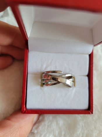 Bague acier silver inoxydable ajustable