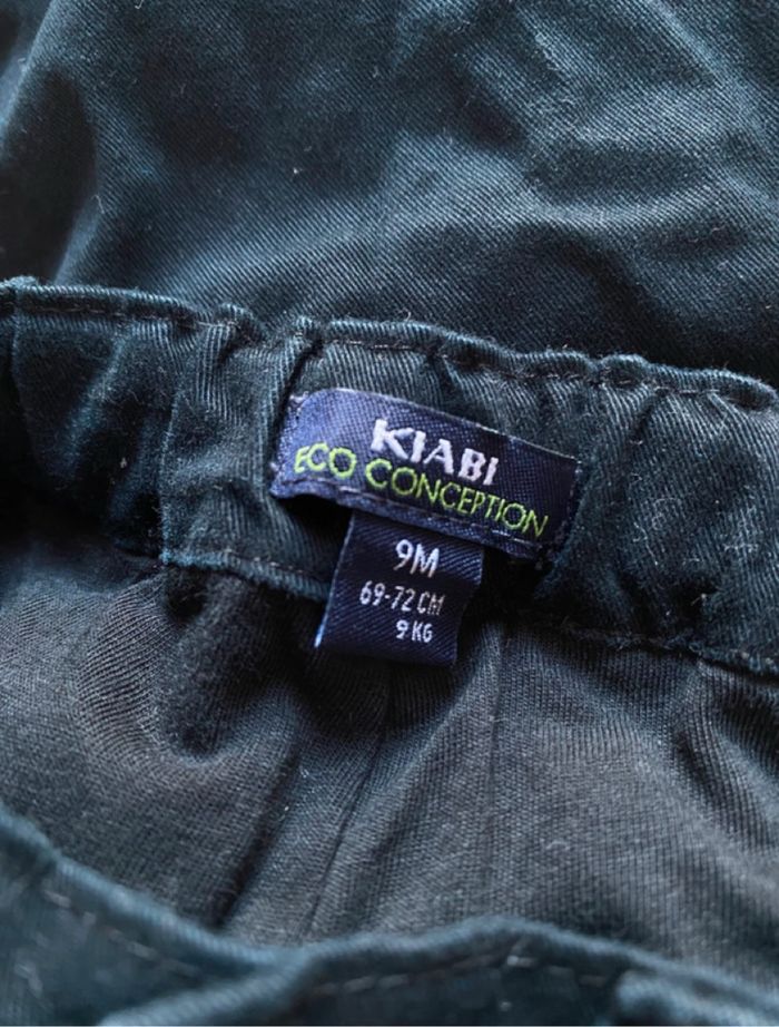 Pantalon noir kiabi garçon taille 9 mois - photo numéro 3