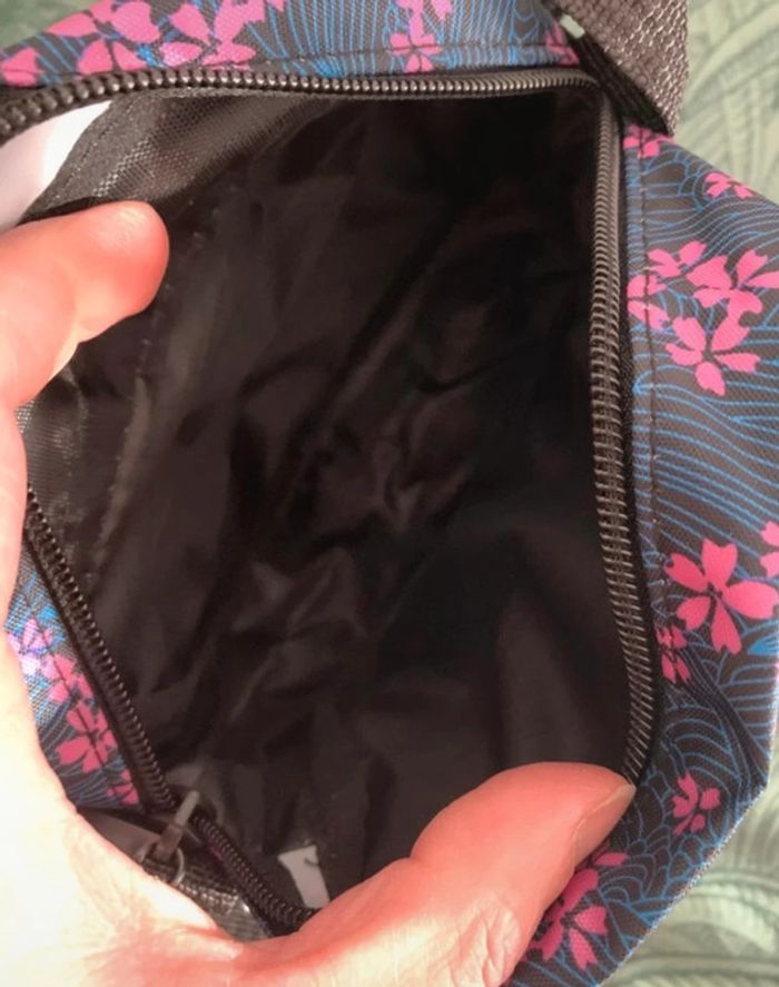 Sac à bandoulière réglable floral rose et bleu - photo numéro 3
