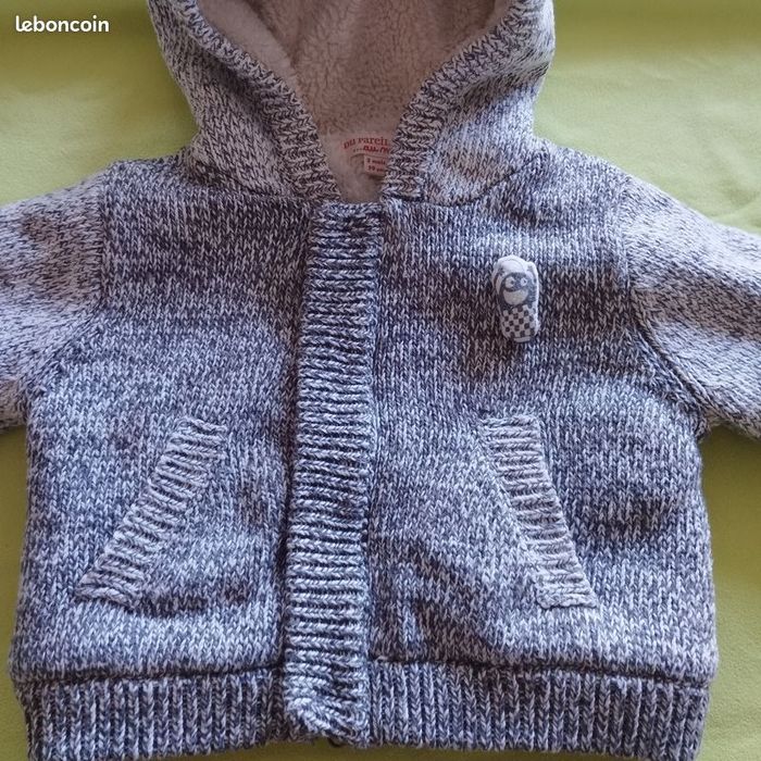 Veste polaire à capuche bébé 3mois