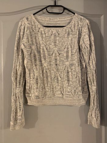 Pull gris femme