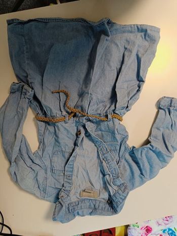 Ensemble robe en jean + gilet Primark 18 mois