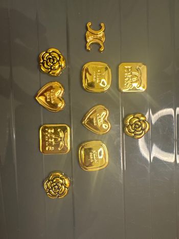 Lot de 10 perle plate non percé 