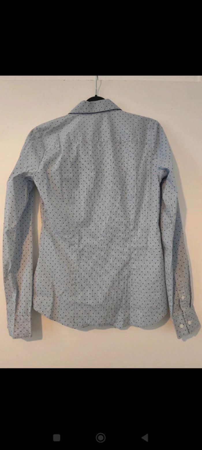 Chemise blanche et bleue clair taille 34 H&M - photo numéro 2