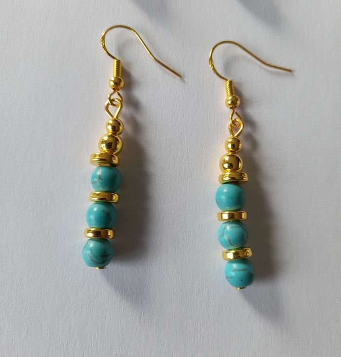 Boucles d'oreilles Turquoise - photo numéro 5