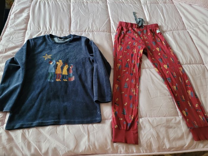pyjama bi matière velour/coton tao 10ans collection Noël (10e)