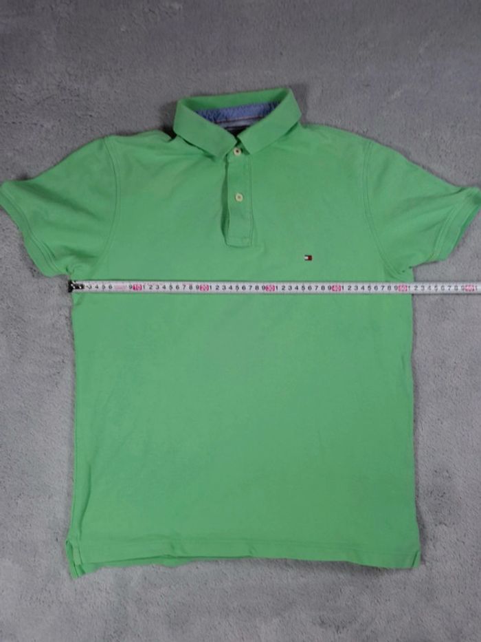 Polo Tommy Hilfiger Manches courtes - Vert Menthe logo brodé - Taille L Hommes - 100% Coton - photo numéro 16