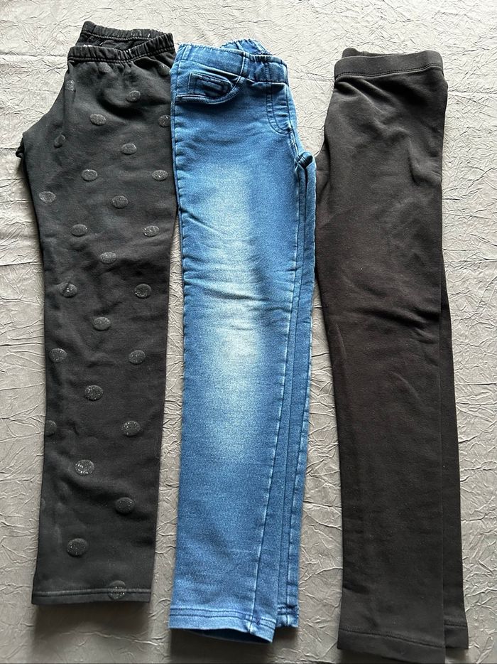 Lot de 3 leggings hiver enfant fille