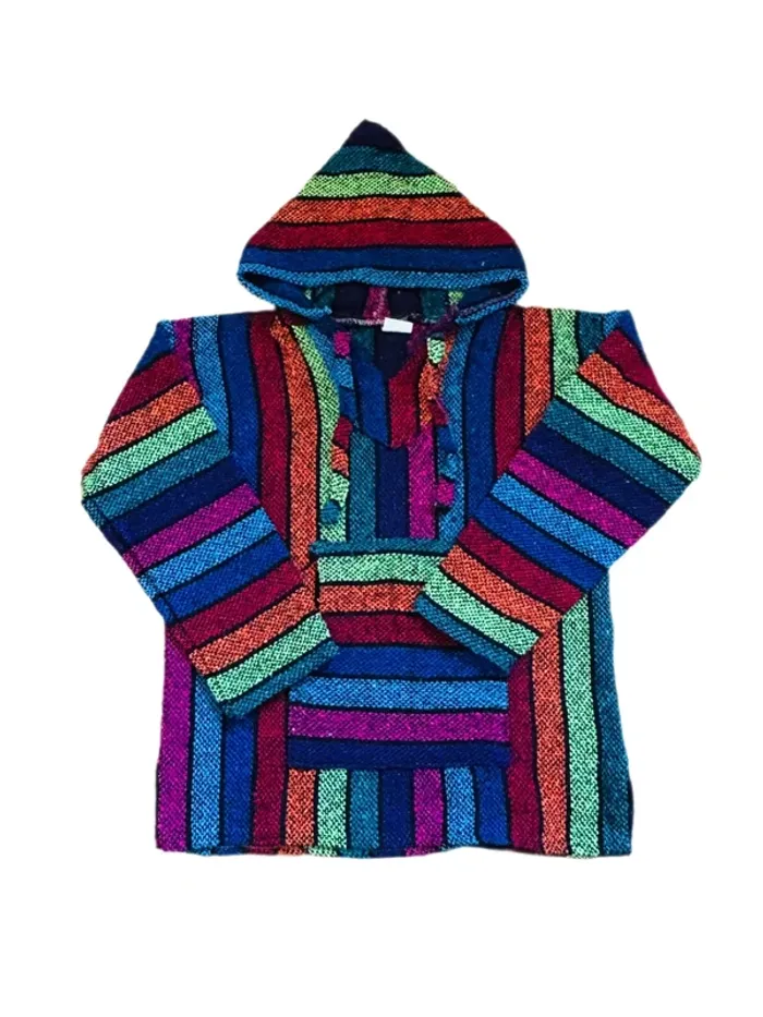 💙🌿 Baja Hoodie artisanal boho ethnique Made in Mexico ethnic festival hippie sweat 🌿💜 - photo numéro 10