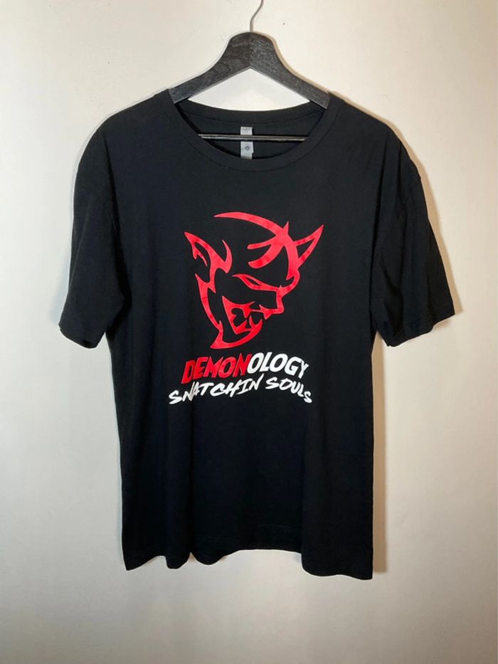 T-shirt noir pour homme Demonology Dodge Demon taille L 394