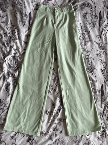 pantalon wide leg vert jennyfer