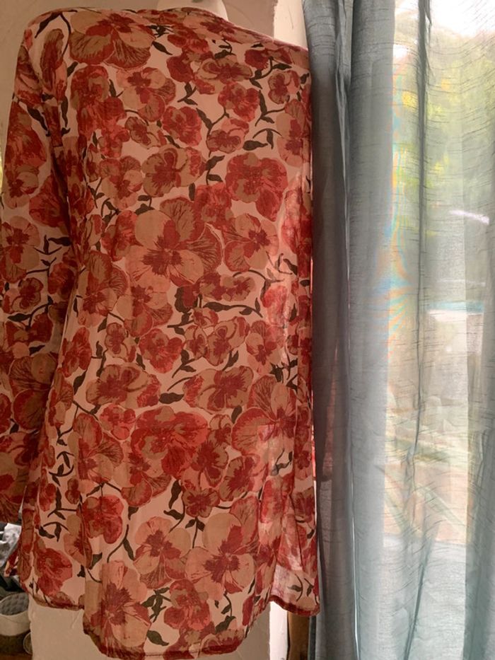 Blouse Armand Thierry fleurie manches longues taille 38 - photo numéro 10