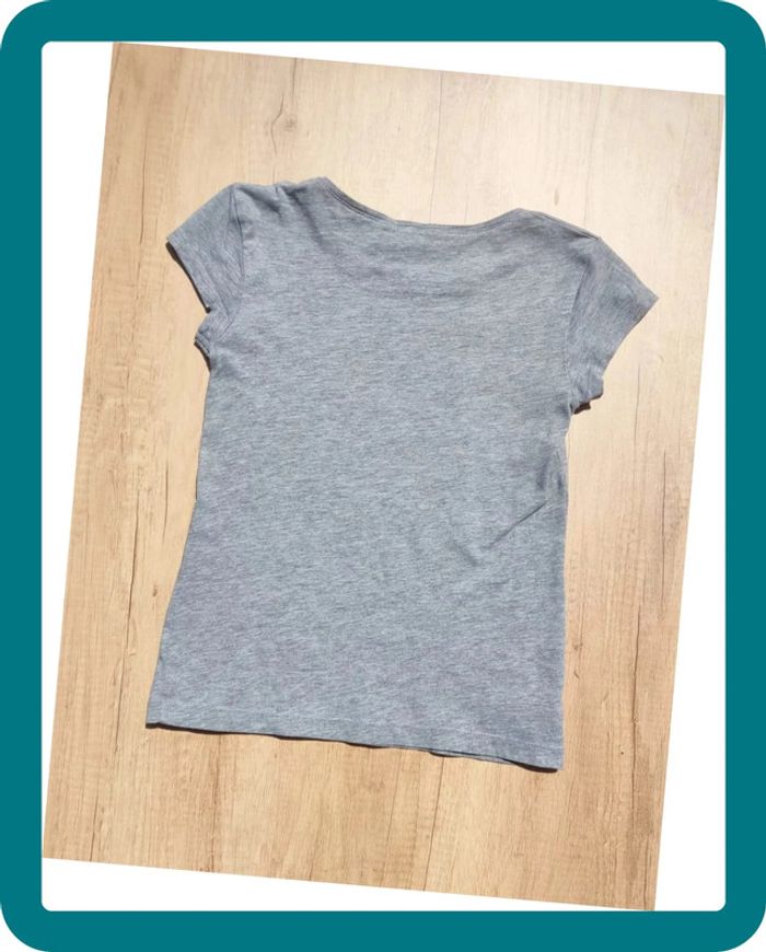 Tee shirt gris fille kiabi 10 ans - photo numéro 4
