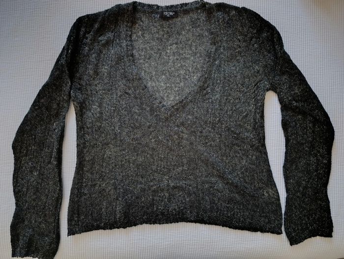 Pull gris anthracite Popcorn Taille S - photo numéro 4