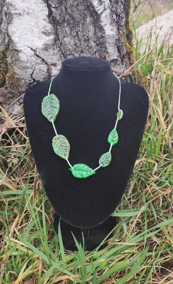 Collier feuille nature
