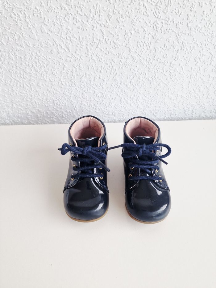 Jacadi - Bottillons en cuir vernis - Bleu marine - 19 - photo numéro 3