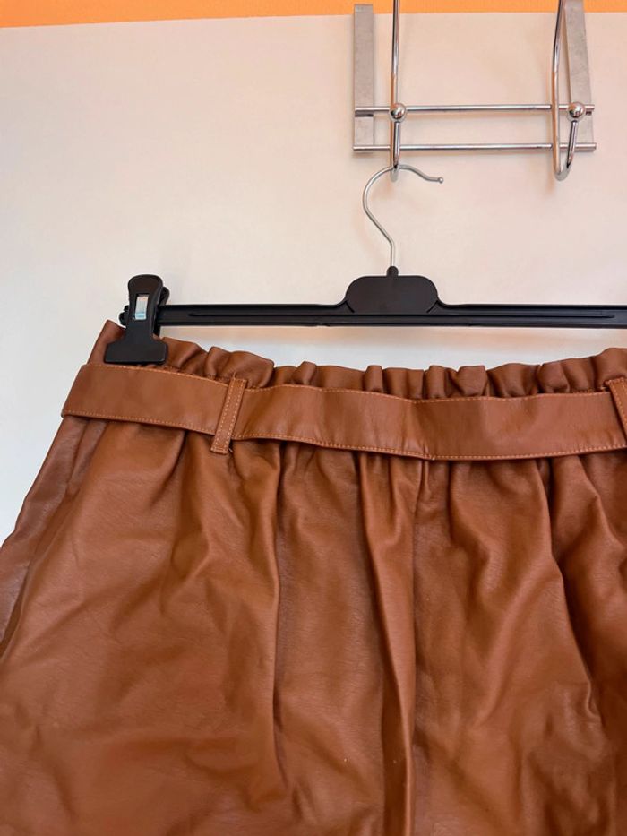 Jupe en cuir marron la halle taille 42 - photo numéro 6
