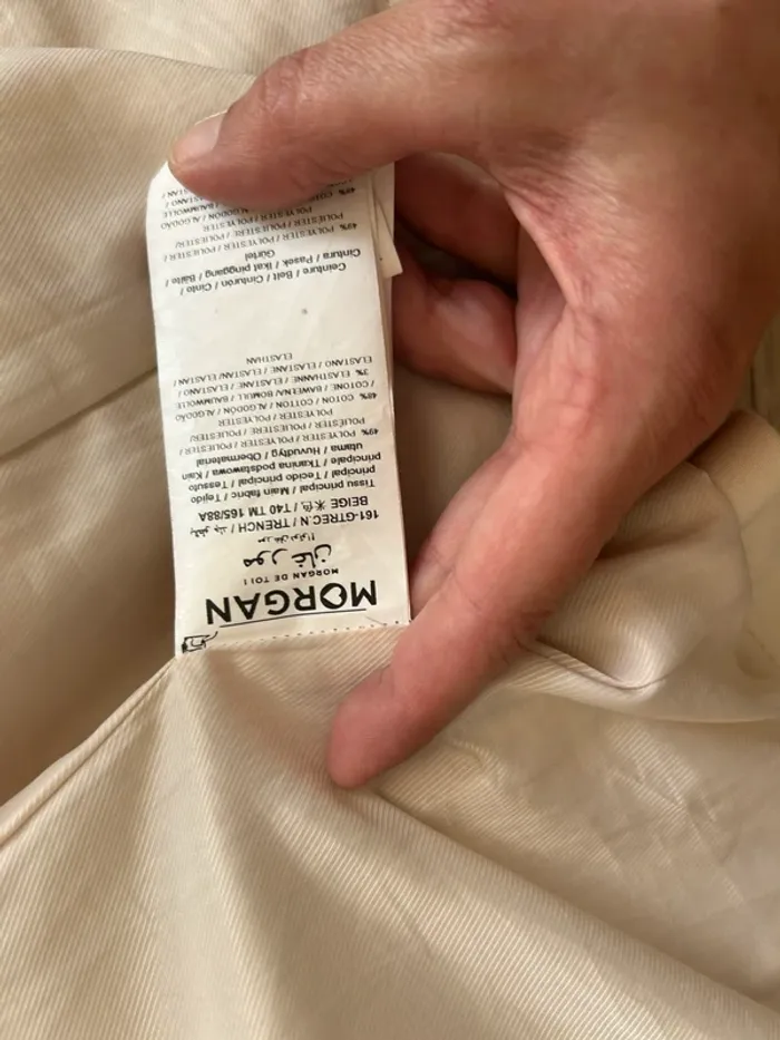Morgan Trench-coat crème beige écru femme, taille 40 - photo numéro 14