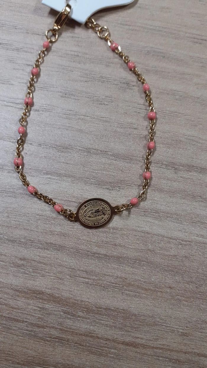 bracelet rose Vierge Marie - photo numéro 4