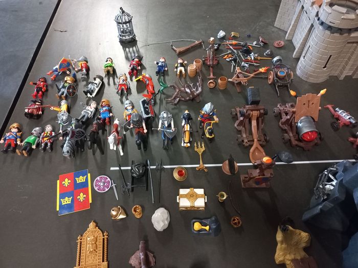 Lot de 2 chateaux playmobil avec nonbreux personnages et accessoiress - photo numéro 3